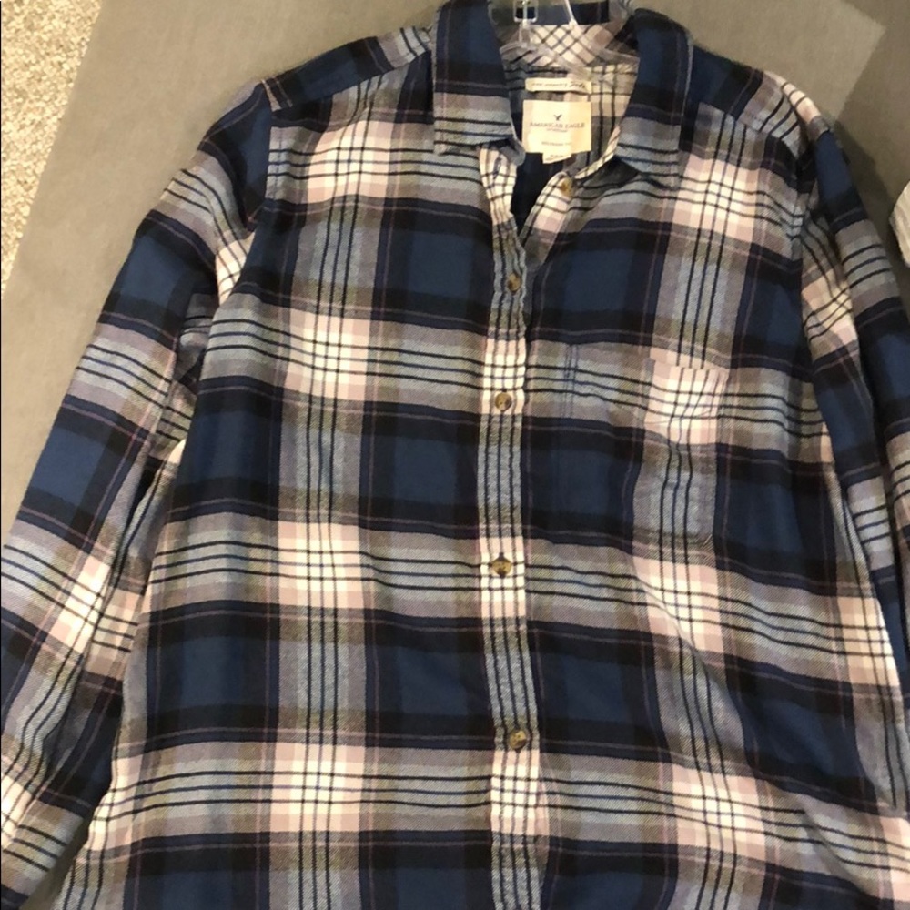 american eagle boyfriend fit flannel